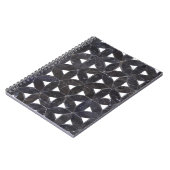 Charcoal Gray Mosaic | Blume des Lebensverlaufs Notizblock (Linke Seite)