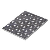 Charcoal Gray Mosaic | Blume des Lebensverlaufs Notizblock (Rotiert)