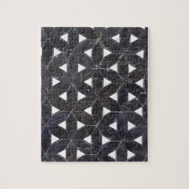 Charcoal Gray Mosaic | Blume des Lebensverlaufs Puzzle
