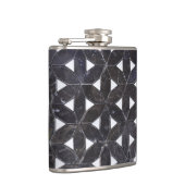 Charcoal Gray | Mosaik | Blume des Lebens Flachmann (Rechts)