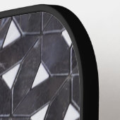 Charcoal Gray | Mosaik | Blume des Lebens Pickleball Schläger (Linke Seite)