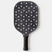 Charcoal Gray | Mosaik | Blume des Lebens Pickleball Schläger (Rückseite)