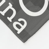 Charcoal Gray Name Collage Personalisiert Fleecedecke (Ecke)