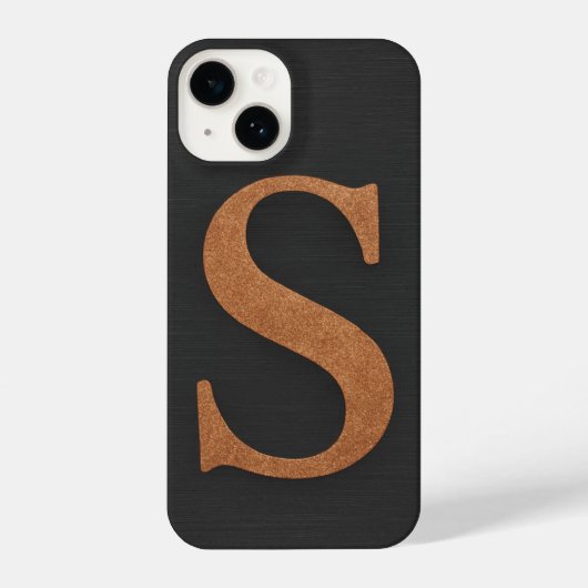 “Charcoal Gray Phone Cover with Center Trendy iPhone Hülle (Rückseite)