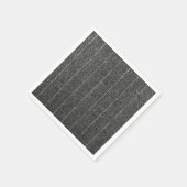 Charcoal Gray Pinstripe Tweed Schwarzer Stoff Serviette (Ecke)