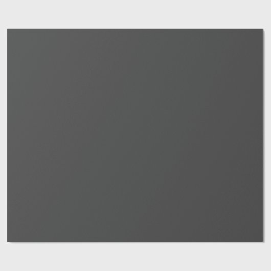 Charcoal Gray Plain Solid Color  Geschenkpapier (Flach)