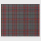 Charcoal Gray Red Black Tartan Kariert Geschenkpapier (Flach)