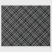 Charcoal Gray Scottish Tartan Kariert Holiday Geschenkpapier (Flach)