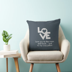 Charcoal Gray Solid Throw Kissen