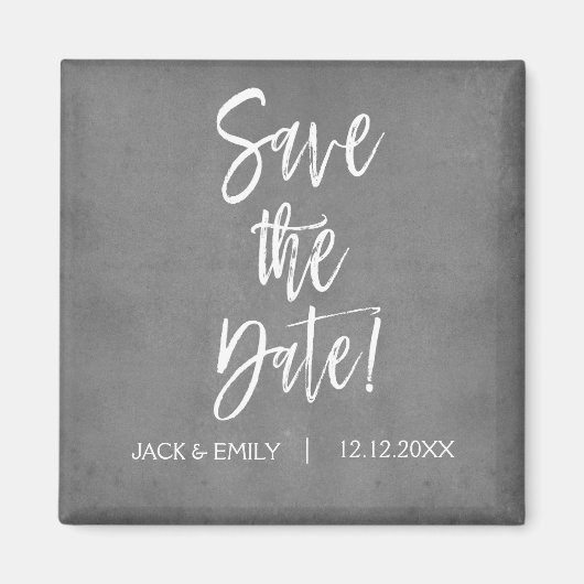 Charcoal Gray Speichern Sie das Date Magnet (Vorne)