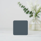 Charcoal Gray Square Business Card Quadratische Visitenkarte (Stehend Vorderseite)