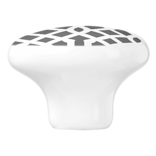 Charcoal Gray Trellis Keramikknauf (Seitenansicht)