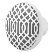 Charcoal Gray Trellis Keramikknauf (Rechts)