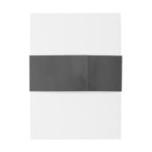 Charcoal Gray Watercolor Wedding Einladungsbanderole (Rückseitenbeispiel)