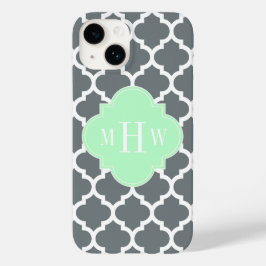 Charcoal Gray White marokkanisch #5 Minze Name Mon Case-Mate iPhone Hülle