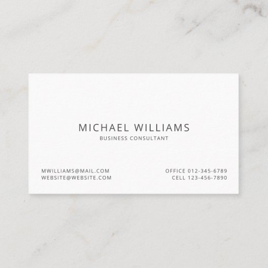 Charcoal Gray Wool Masculine Business Cards Visitenkarte (Rückseite)