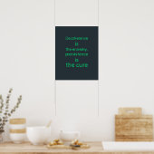 Charcoal Green Cabin Quantum Engineer Thema Poster (Küche)