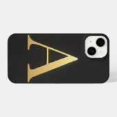 Charcoal Grey ‘A’ Phone Case – Bold, Trendy iPhone Hülle (Rückseite (Horizontal))