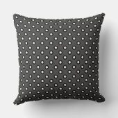 Charcoal Grey Dotty Sofa Cushion Kissen (Rückseite)