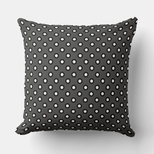 Charcoal Grey Dotty Sofa Cushion Kissen (Vorderseite)