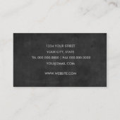 Charcoal Grunge Business Card Visitenkarte (Rückseite)