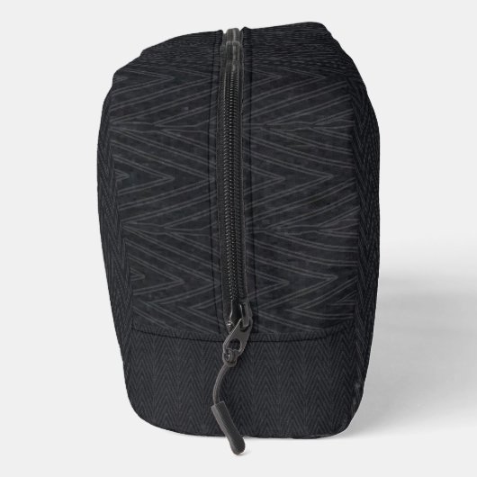 CHARCOAL HERRINGBONE WASCHBEUTEL (Rechts)