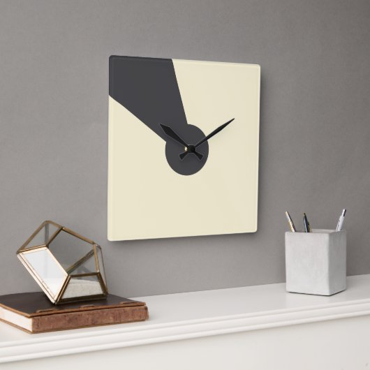 Charcoal keyhole Wall clock Quadratische Wanduhr (Büro)