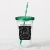 Charcoal Mandala Acrylic Tumbler Acryltrinkbecher (Rückseite)
