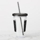 Charcoal Mandala Acrylic Tumbler Acryltrinkbecher (Links)