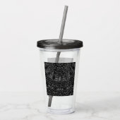 Charcoal Mandala Acrylic Tumbler Acryltrinkbecher (Rückseite)