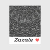 Charcoal Mandala Aufkleber (Blatt)