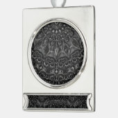 Charcoal Mandala Banner-Ornament Silber (Links)