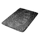 Charcoal Mandala Bath Mat Badematte (Schrägansicht)