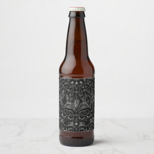 Charcoal Mandala Bierflaschenetikett