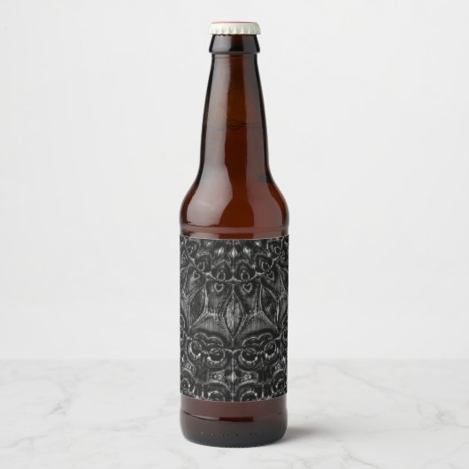 Charcoal Mandala Bierflaschenetikett (Vorderseite)