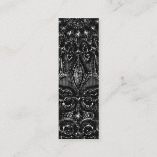 Charcoal Mandala Business Card Mini Visitenkarte (Vorderseite)