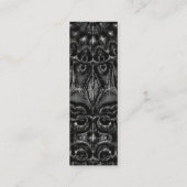 Charcoal Mandala Business Card Mini Visitenkarte (Rückseite)