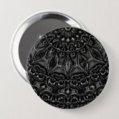 Charcoal Mandala Button (Vorne & Hinten)