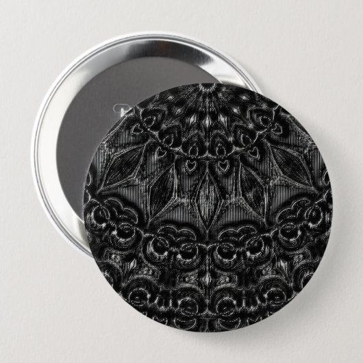 Charcoal Mandala Button (Vorne & Hinten)