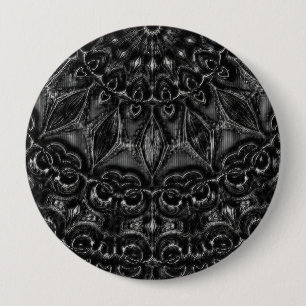 Charcoal Mandala Button
