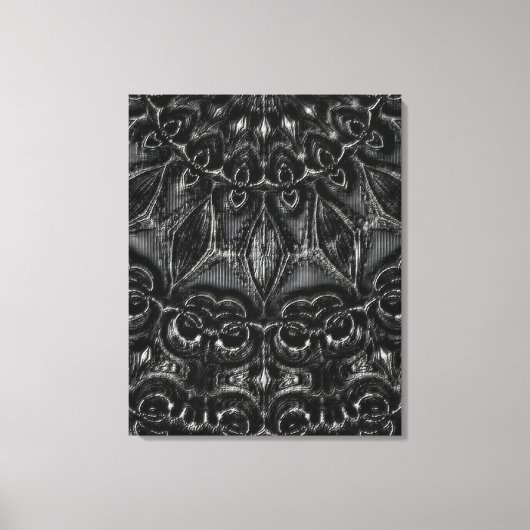 Charcoal Mandala Canvas Print Leinwanddruck (Vorderseite)