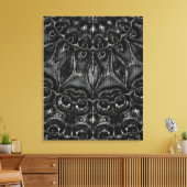 Charcoal Mandala Canvas Print Leinwanddruck (Insitu (Wohnzimmer))