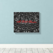 Charcoal Mandala Canvas Print Leinwanddruck (Insitu (Holzboden))