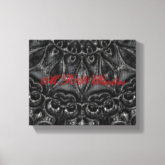 Charcoal Mandala Canvas Print Leinwanddruck (Vorderseite)
