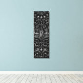 Charcoal Mandala Canvas Print Leinwanddruck (Insitu (Holzboden))