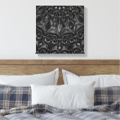 Charcoal Mandala Canvas Print Leinwanddruck (Insitu (Schlafzimmer))