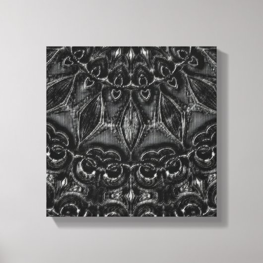Charcoal Mandala Canvas Print Leinwanddruck (Vorderseite)