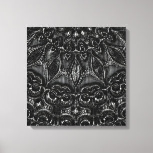Charcoal Mandala Canvas Print Leinwanddruck