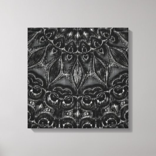 Charcoal Mandala Canvas Print Leinwanddruck (Vorderseite)