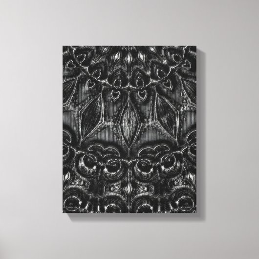 Charcoal Mandala Canvas Print Leinwanddruck (Vorderseite)